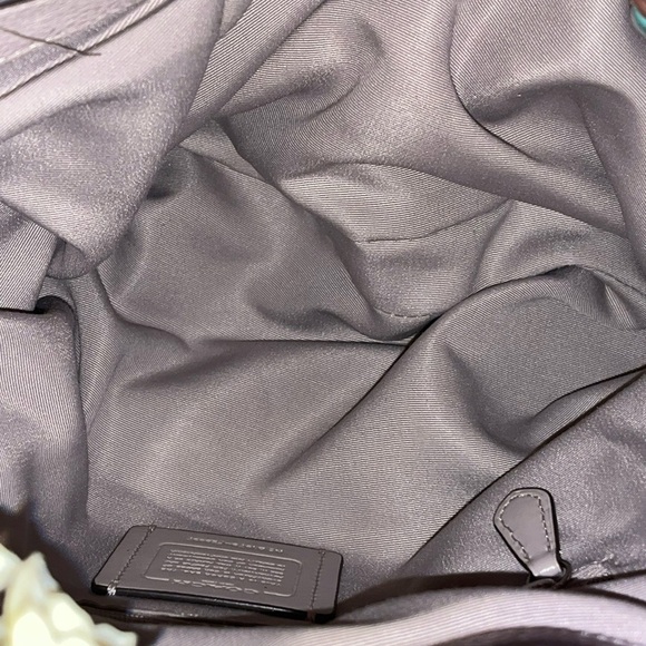 Coach Lexy Large Fog (Grey) Pebble Shoulder Bag - Picture 11 of 16